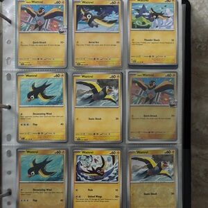 Total-9 Cards Wattrel—Pokémon  Evolving Card Collection
in Mint Condition